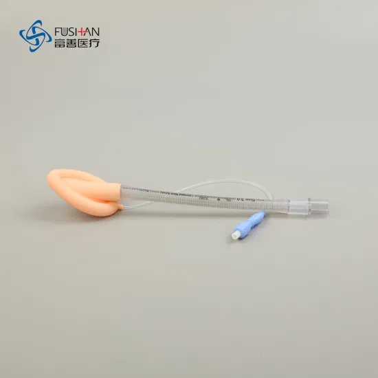 Fushan Medical, wiederverwendbare, verstärkte Kehlkopfmaske aus 100 % Silikon mit weicher Manschette, CE ISO13485